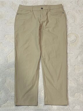 Lululemon 34x28 Beige LM5AQHS ABC Pant Classic Fit Warpstreme 5 Pocket Pants